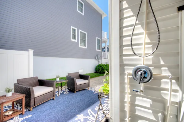 a view of wooden door