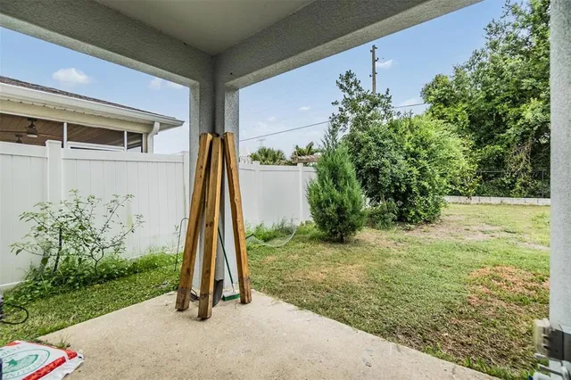 a view of a backyard with a garden