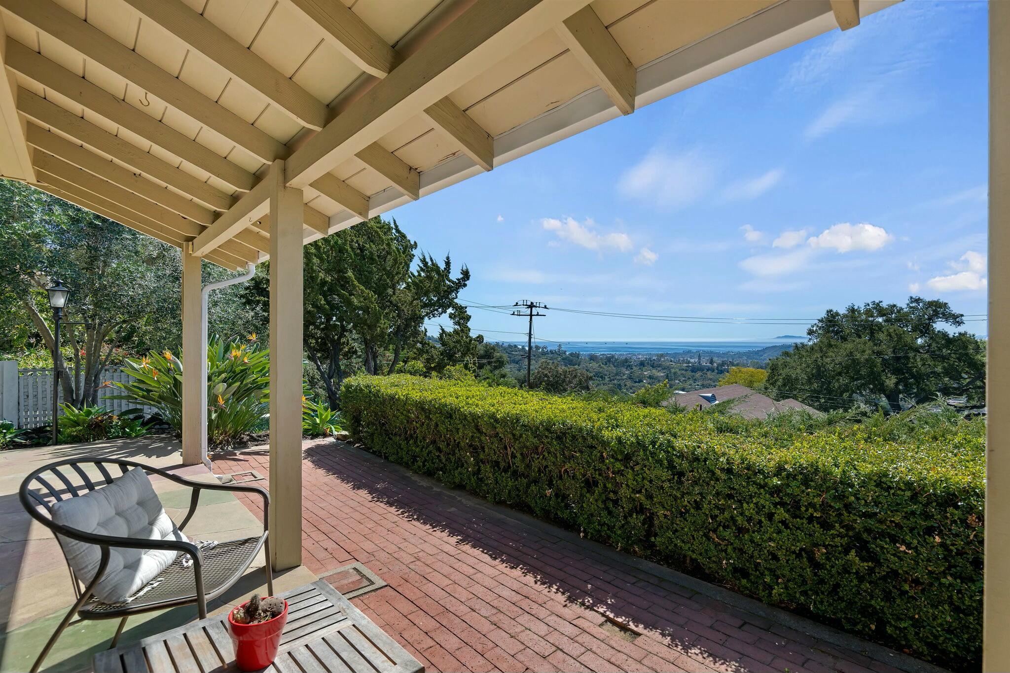 2986 Kenmore Place Santa Barbara, CA 93105 - Photo 26 of 49 a view of a patio with table and chairs and potted plants