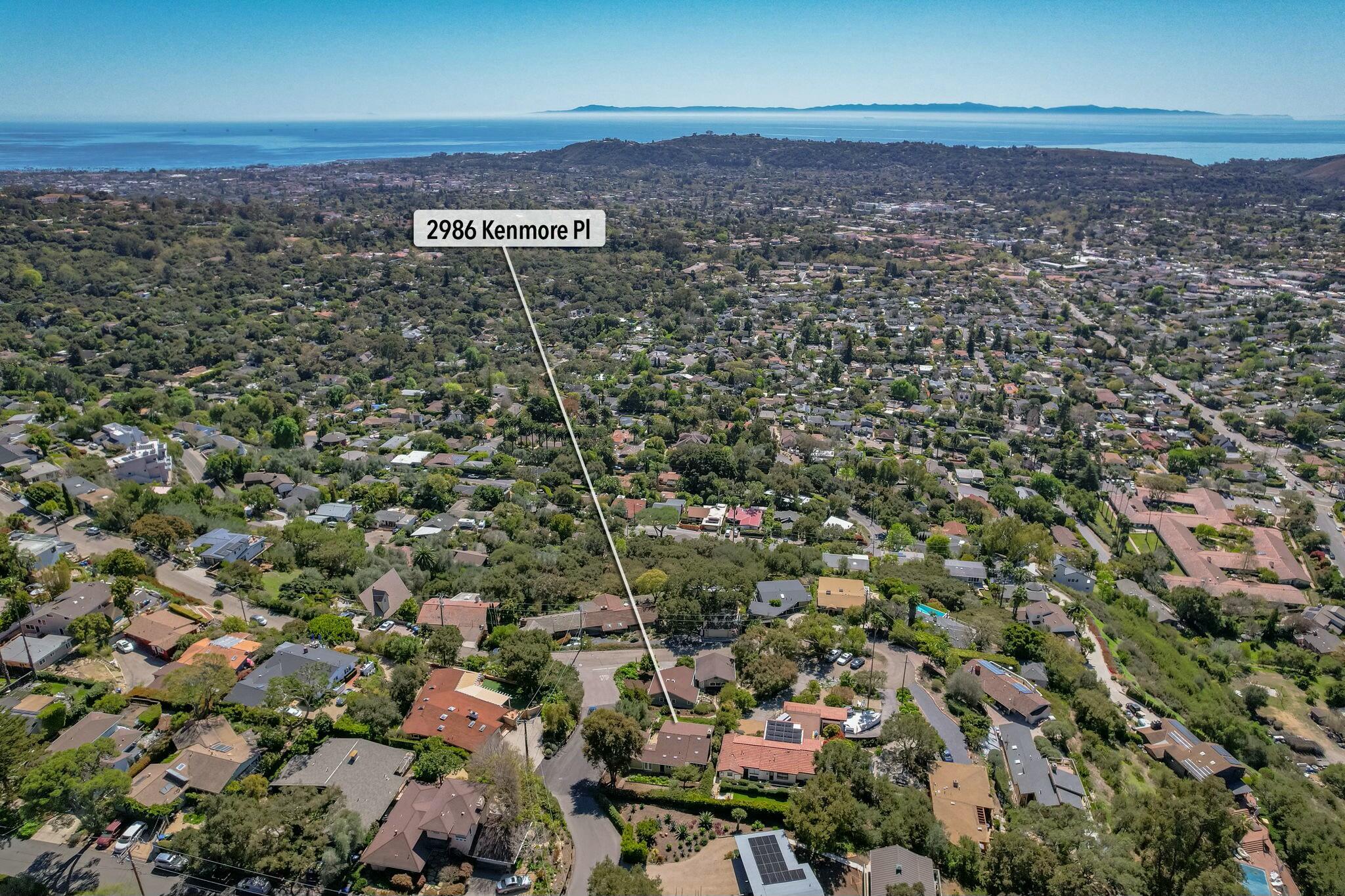 2986 Kenmore Place Santa Barbara, CA 93105 - Photo 30 of 49 an aerial view of a house with a yard