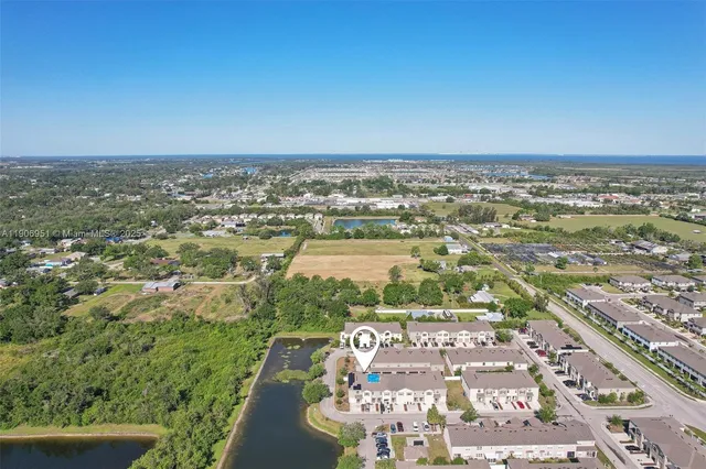 an aerial view of multiple house