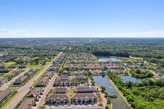 an aerial view of multiple house