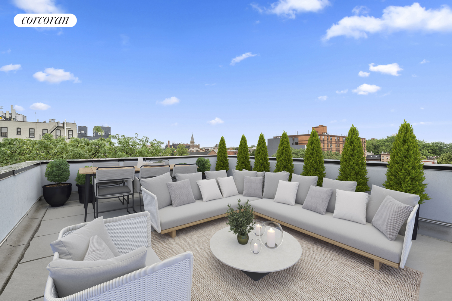 26 Goodwin Place, Unit 4R Brooklyn, NY 11221 - Photo 5 of 7 a view of a patio with couches and potted plants