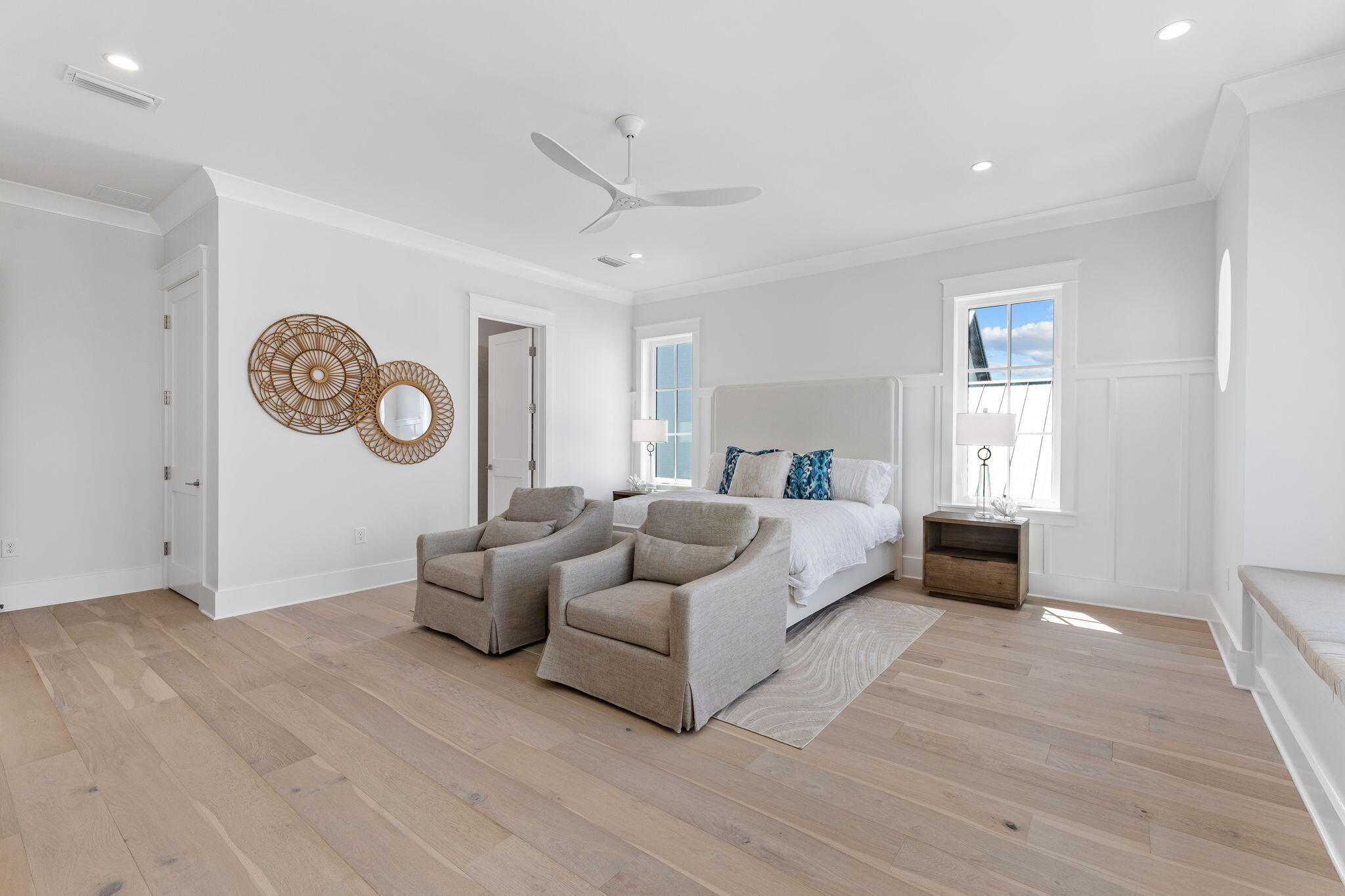 55 Pompano Street Inlet Beach, FL 32461 - Photo 20 of 122 a spacious bedroom with a bed and a window