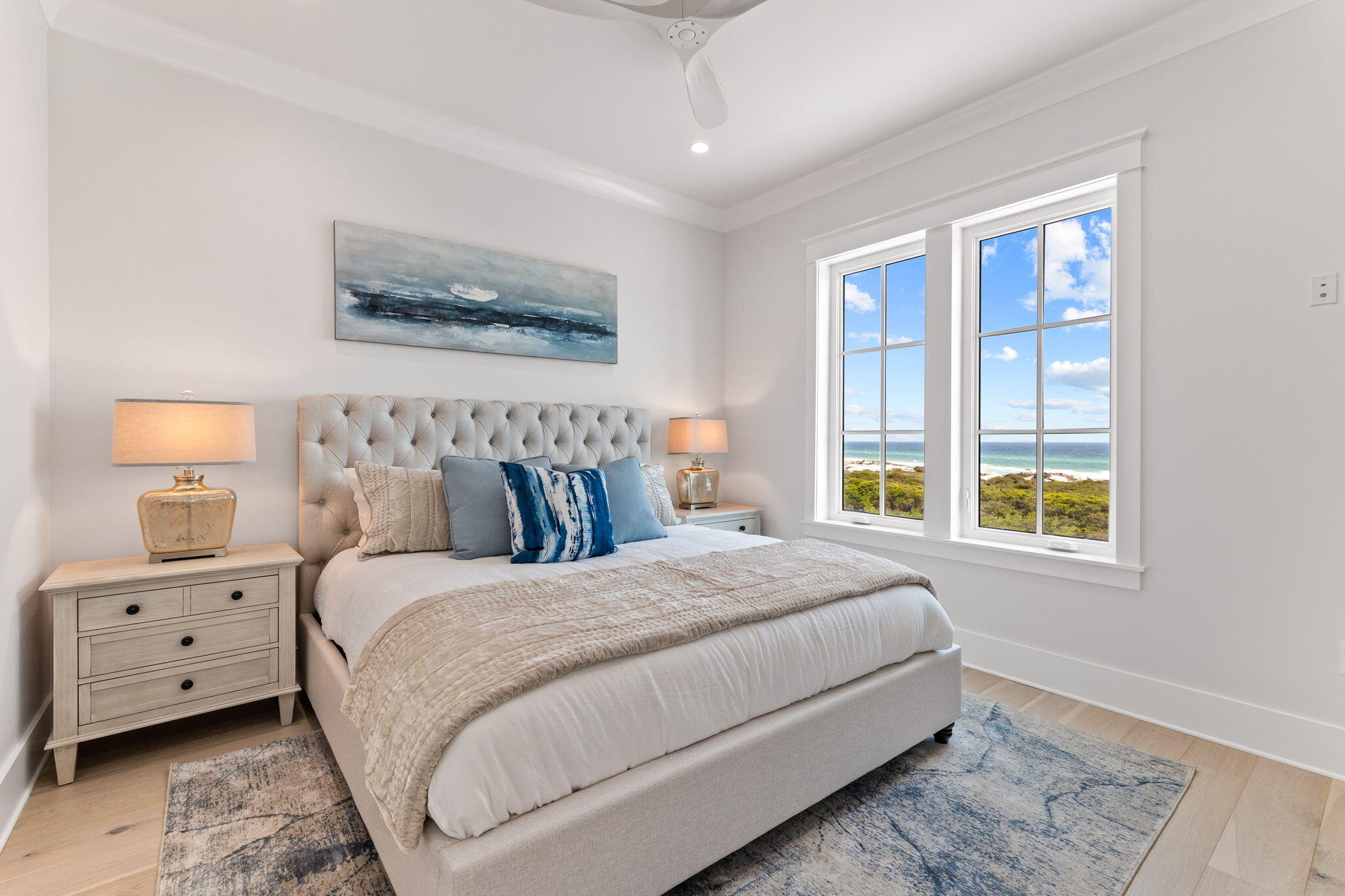 55 Pompano Street Inlet Beach, FL 32461 - Photo 71 of 122 a bedroom with a large bed and a window