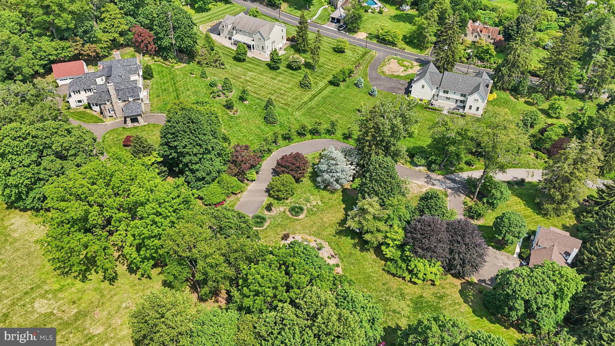 1523 Susquehanna Road Rydal, PA 19046 - Photo 3 of 69 an aerial view of residential house with outdoor space and trees all around