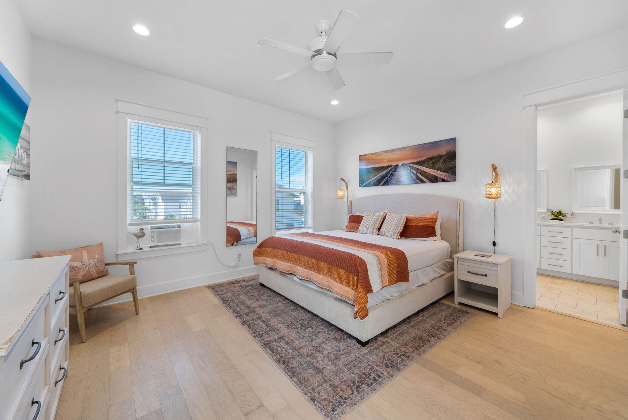 178 Valdare Ln Inlet Beach Inlet Beach, FL 32461 - Photo 18 of 58 a bedroom with a large bed and a window