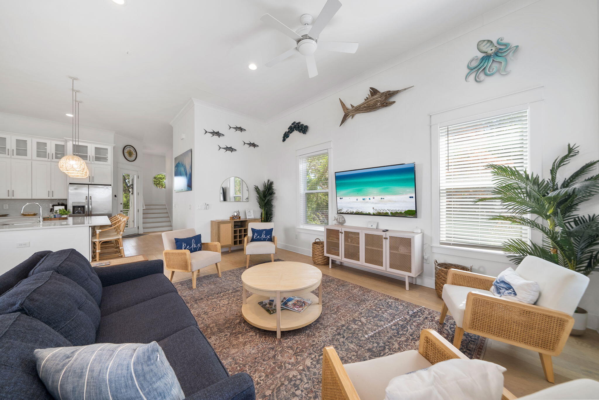 178 Valdare Ln Inlet Beach Inlet Beach, FL 32461 - Photo 25 of 58 a living room with furniture and a flat screen tv