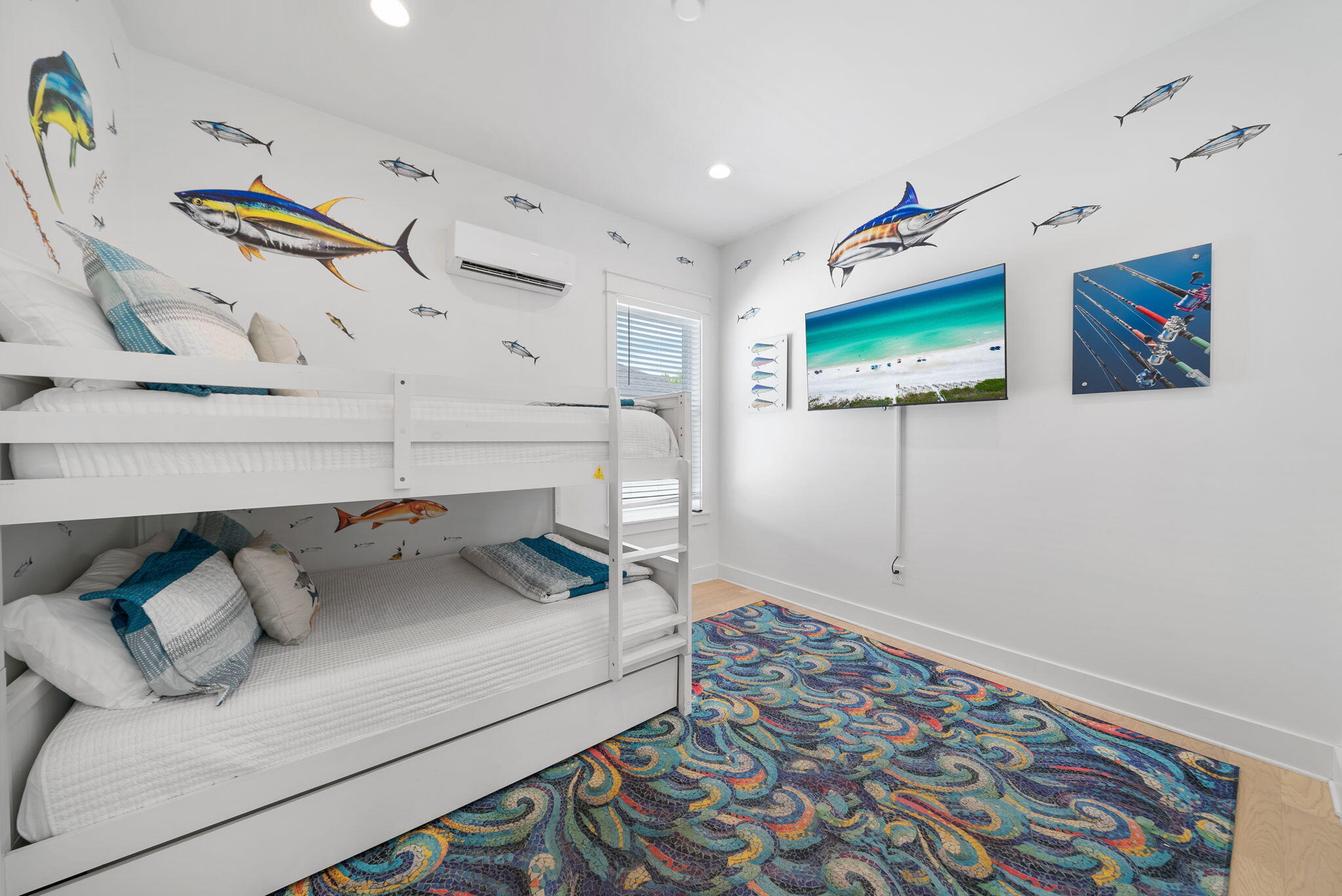 178 Valdare Ln Inlet Beach Inlet Beach, FL 32461 - Photo 40 of 58 a bedroom with furniture and a flat screen tv