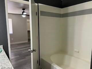 7885 West Flamingo Road, Unit 2004 Las Vegas, NV 89147 - Photo 16 of 23 This sleek, modern bathroom offers a tranquil retreat.