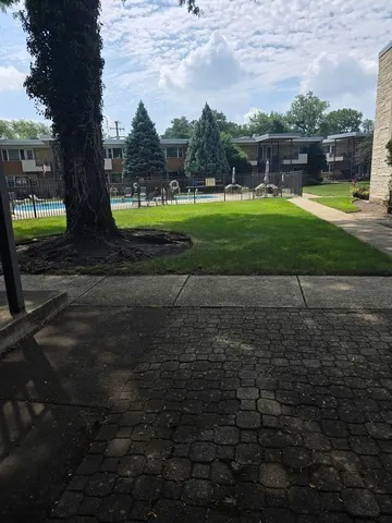 a view of a park with welcome board