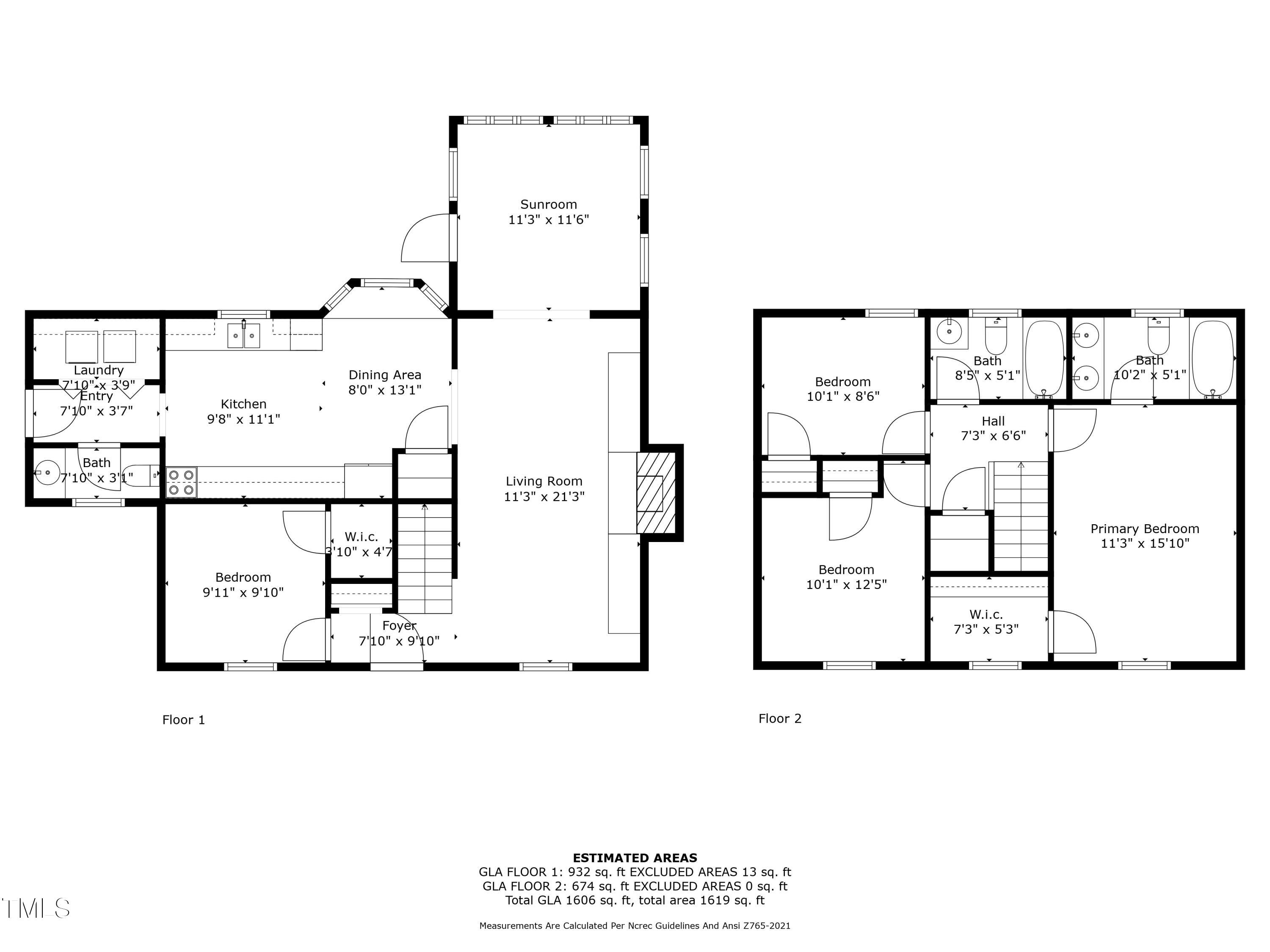 6709 Holly Mill Court Raleigh, NC 27613 - Photo 36 of 36 a picture of a floor plan