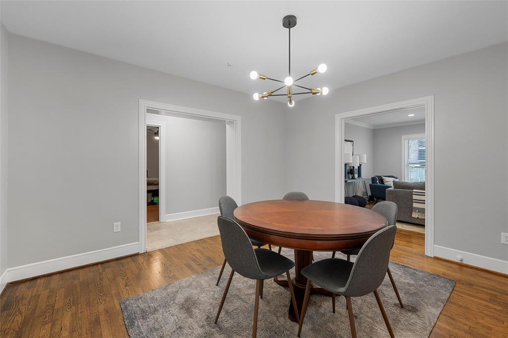 1500 South 10th Street Waco, TX 76706 - Photo 5 of 25 Dining space with a chandelier and wood finished floors