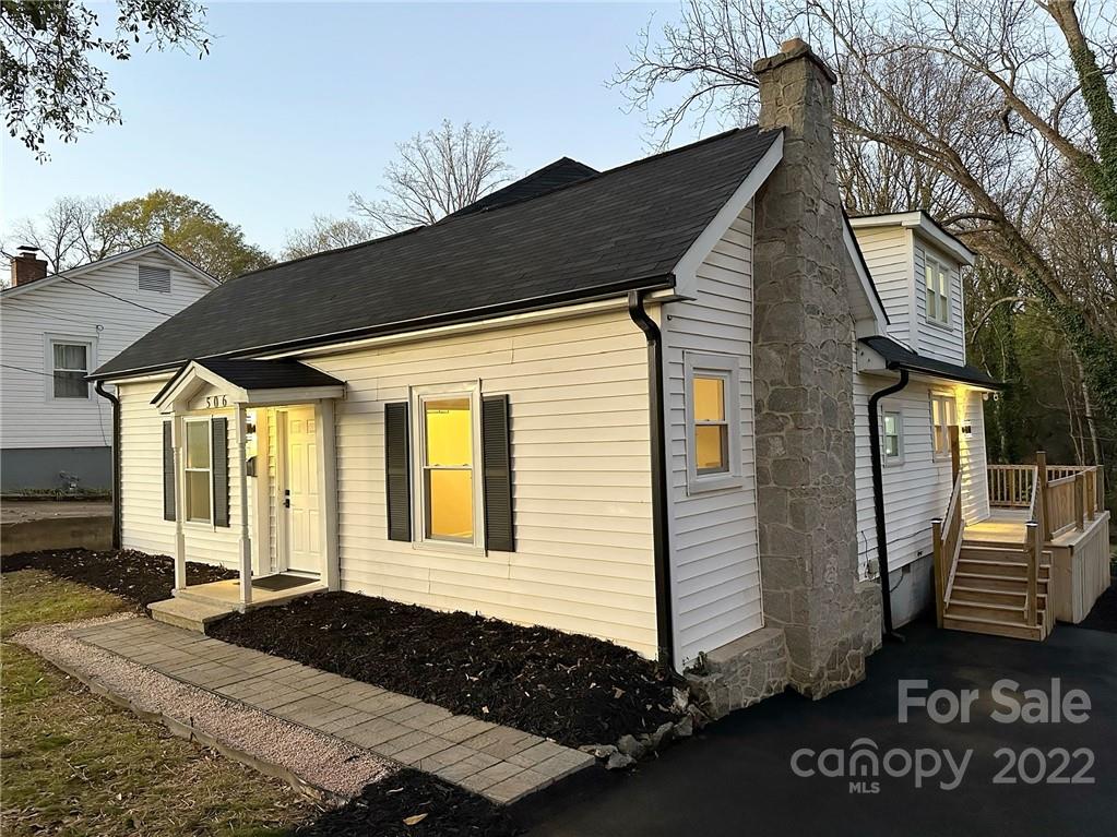 a front view of a house