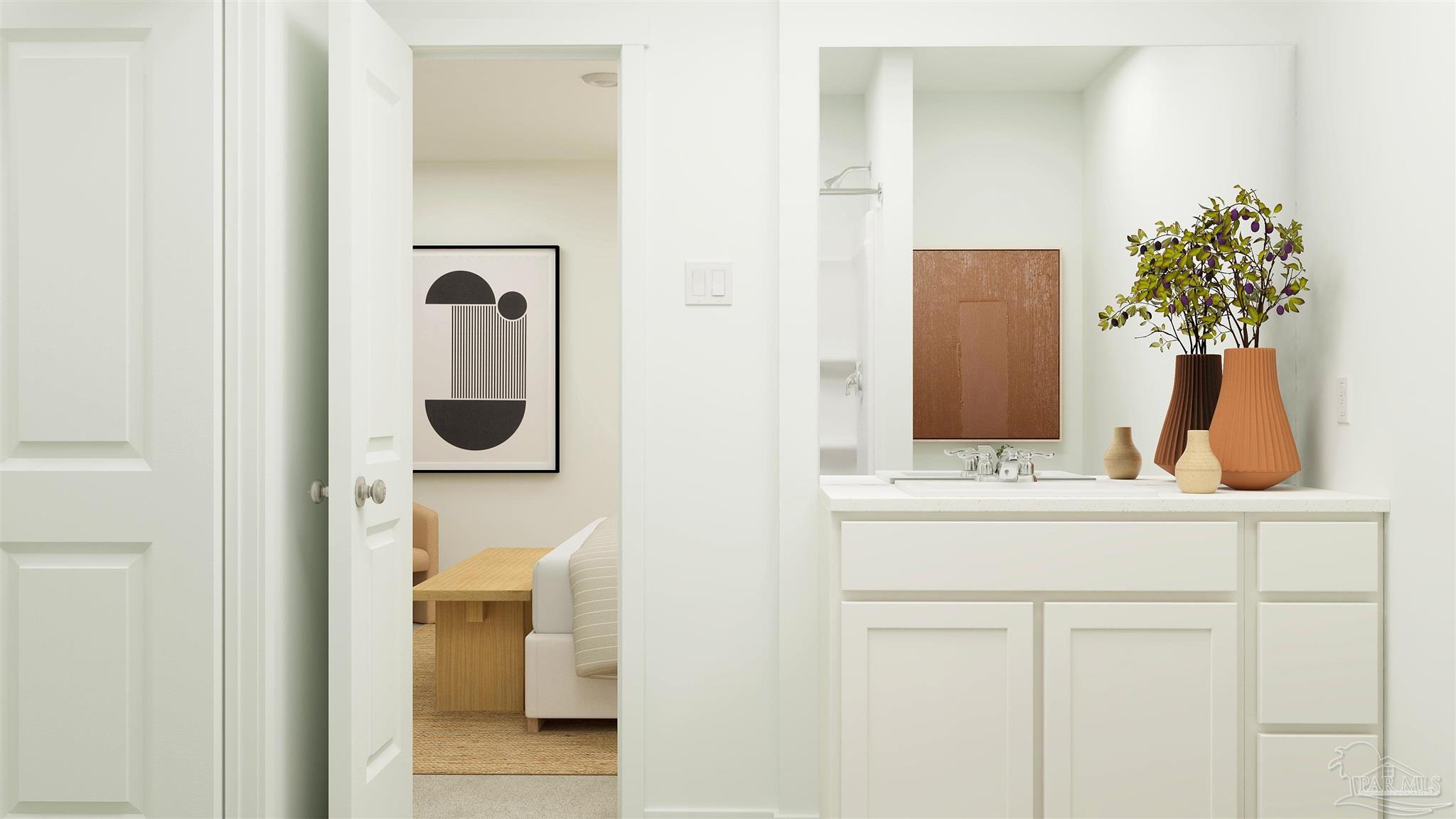 6513 Buckthorn Circle Pace, FL 32571 - Photo 10 of 22 a bathroom with a sink and a mirror