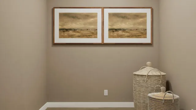 a view of a small space with a window