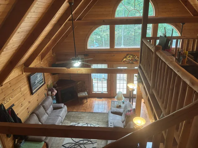 a bathroom with a tub and a sink
