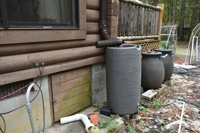 a view of outdoor space and wooden door