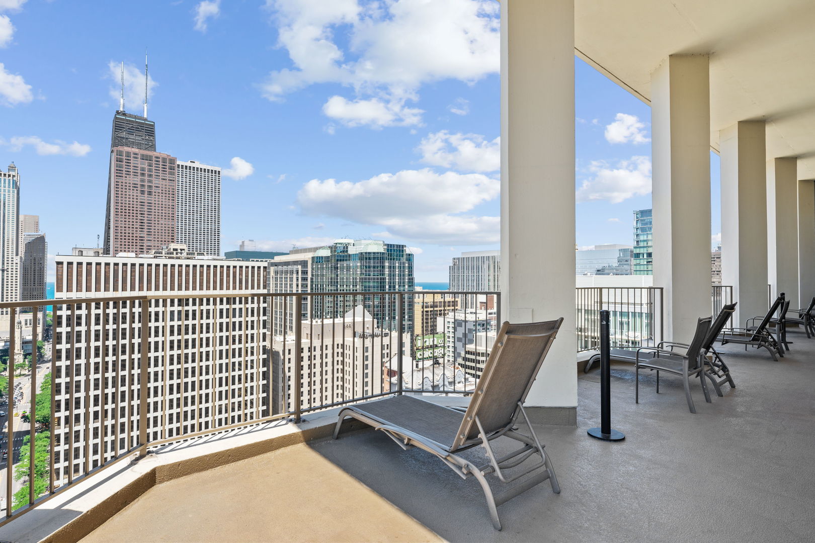 535 North Michigan Avenue, Unit 1710 Chicago, IL 60611 - Photo 14 of 17 a view of a terrace with chairs