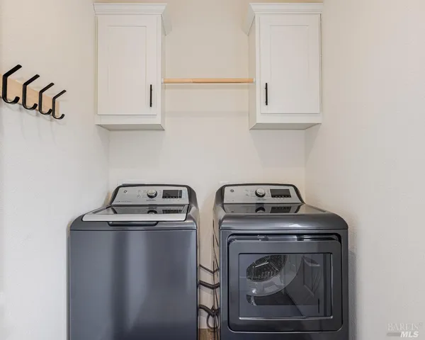 a close up view of washer and dryer