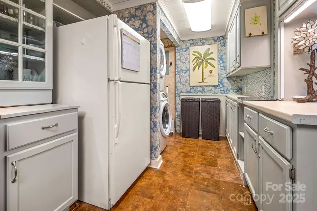 a bedroom with a bed and a fireplace