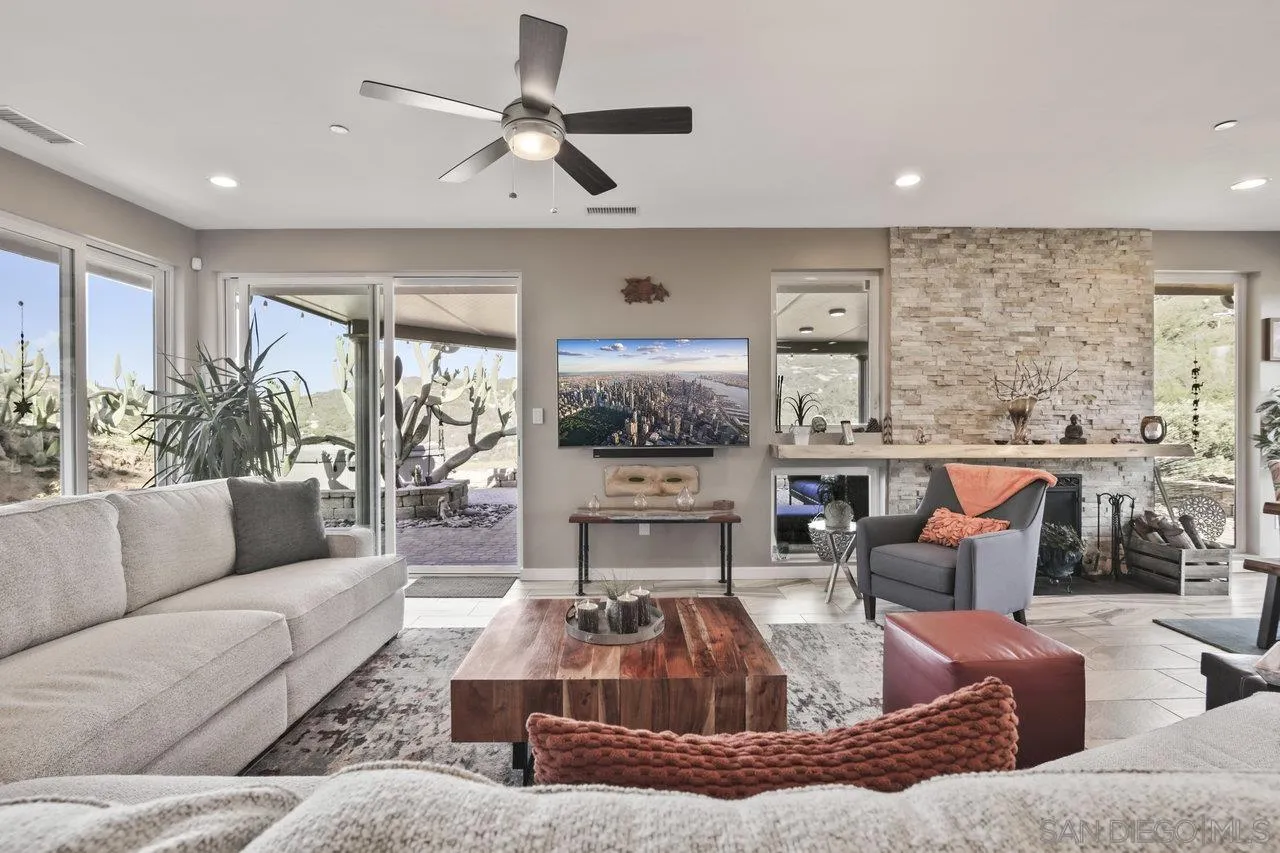 13192 Yerba Valley Way Lakeside, CA 92040 - Photo 41 of 58 a living room with furniture or outdoor view and a large window