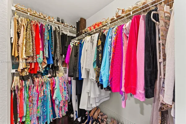a view of a walk in closet