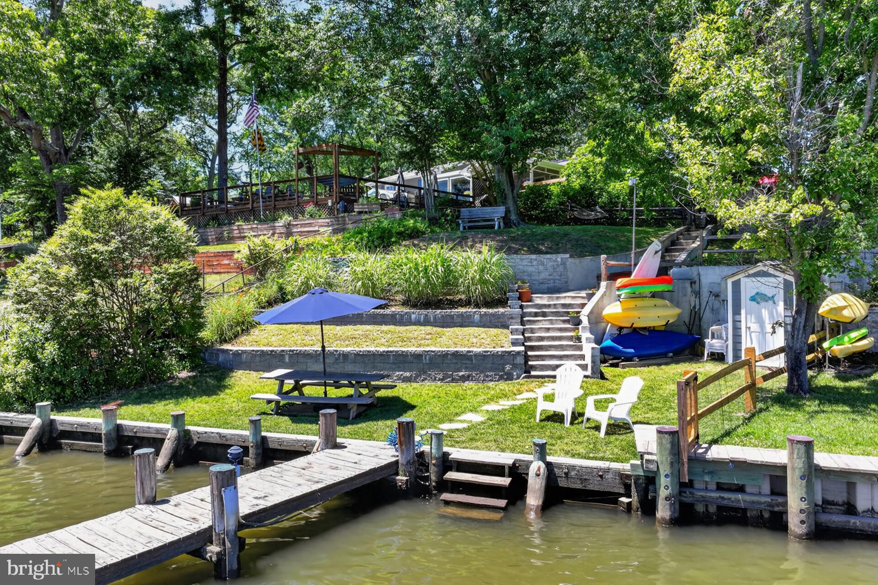 718 Dill Road Severna Park, MD 21146 - Photo 10 of 50 View of the waterside yard with kayak racks