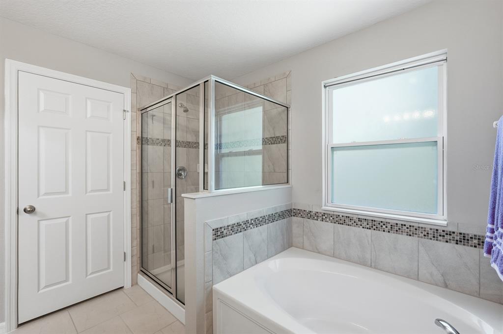 1457 Osprey Ridge Drive Eustis, FL 32736 - Photo 40 of 54 a bathroom with a bathtub and a shower