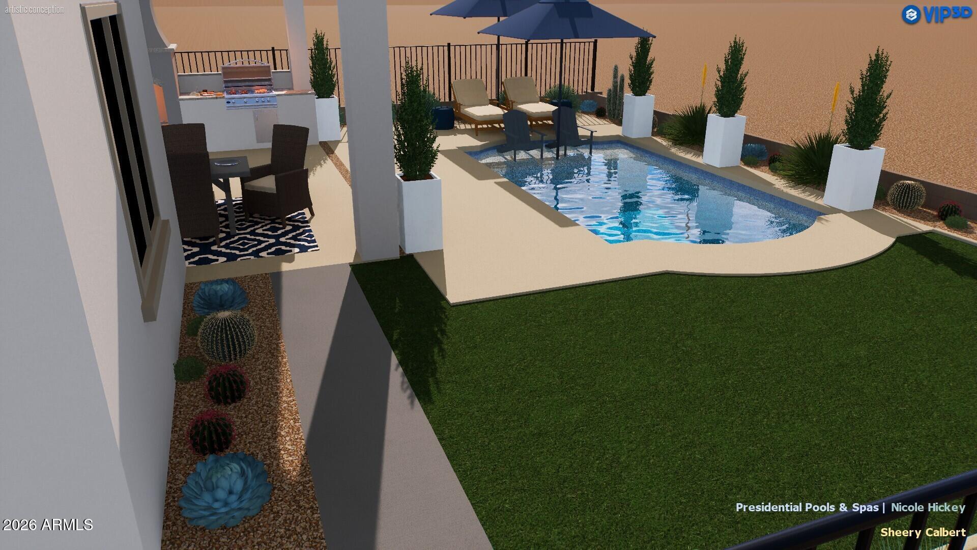 20607 West Rancho Drive Buckeye, AZ 85396 - Photo 32 of 32 swimming pool view with a outdoor seating space