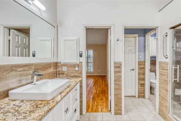 a close view of a shower