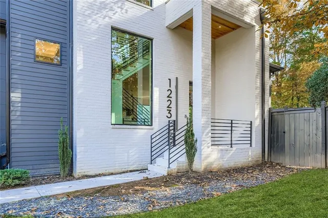a view of a door of the house