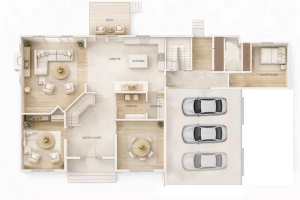 a bathroom with a shower and a mirror