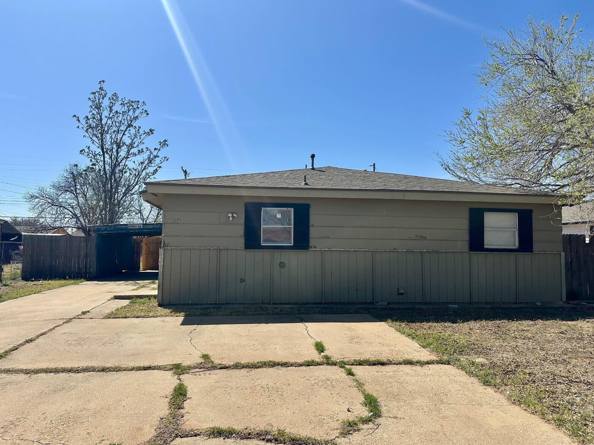 a front view of a house