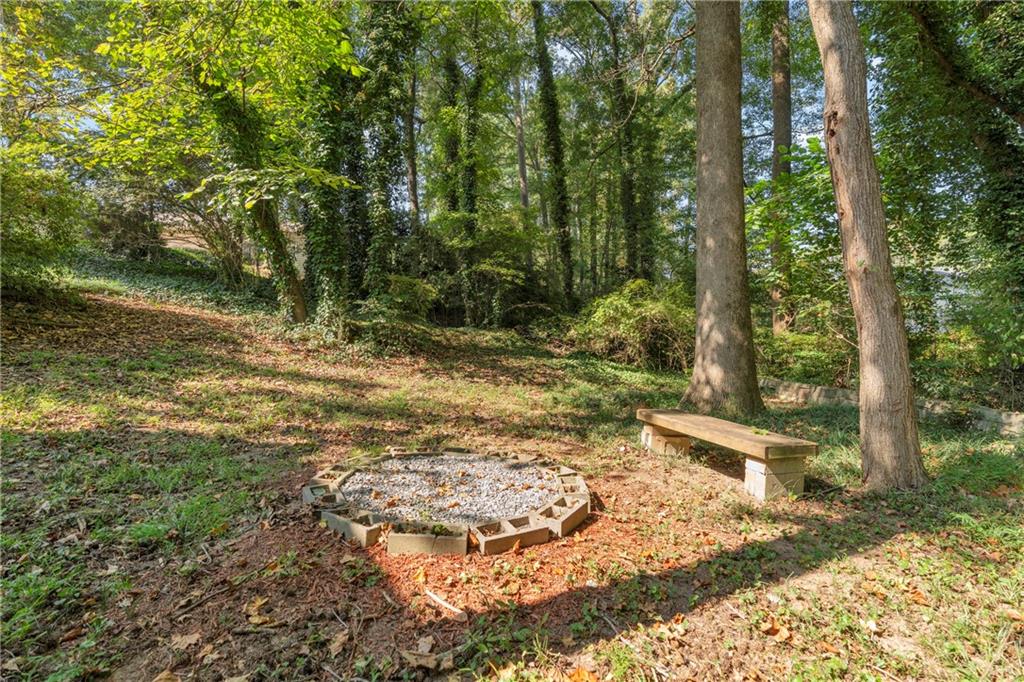 4907 Habersham Ridge Southwest Lilburn, GA 30047 - Photo 64 of 76 a view of a yard with plants and large trees