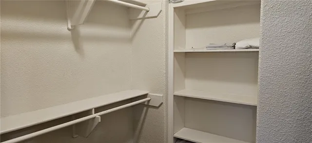 a close view of closet