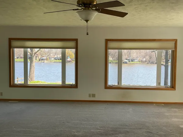 an empty room with a window