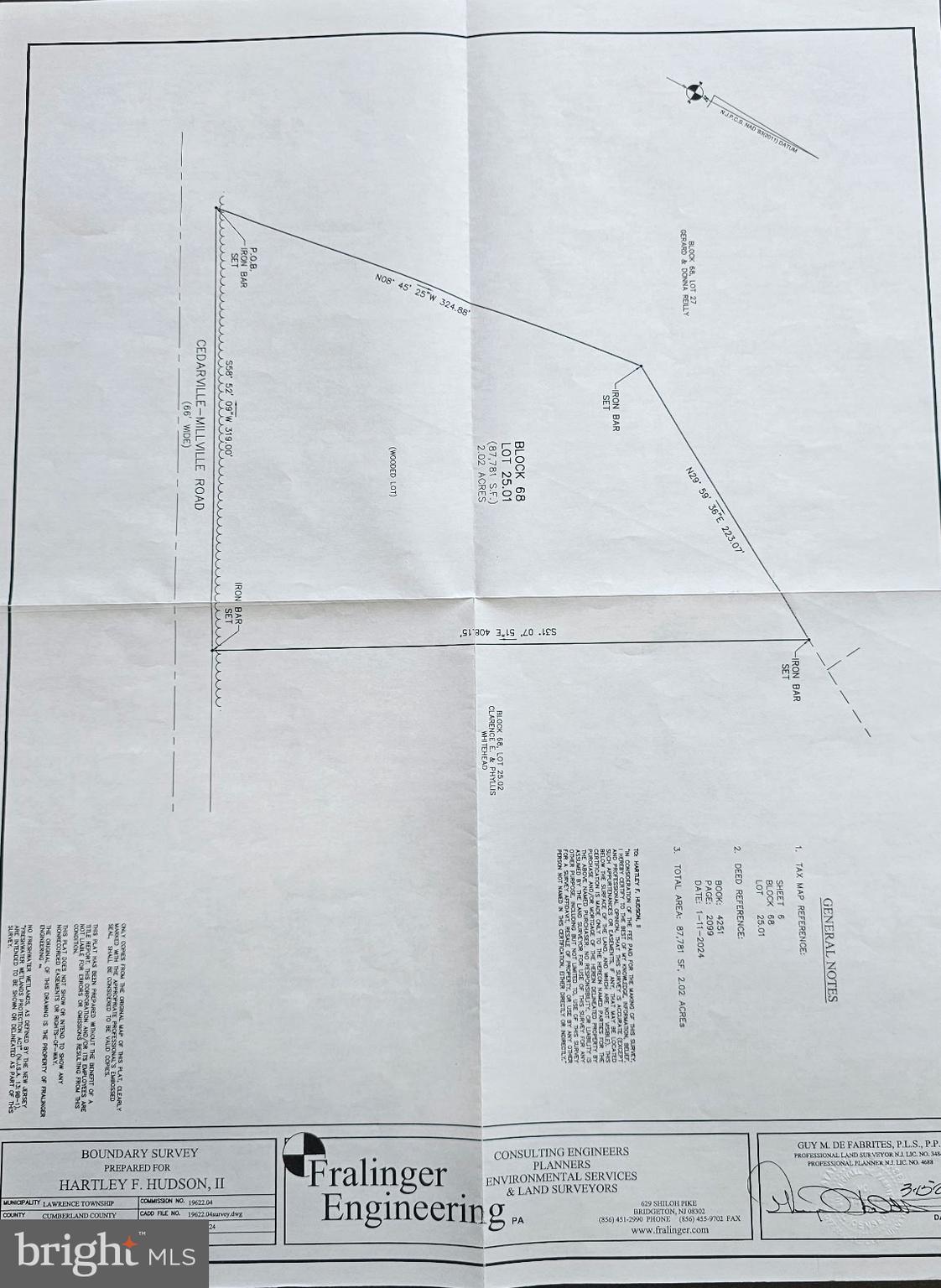 3296 Cedarville Road Millville, NJ 08332 - Photo 7 of 8 Land Survey