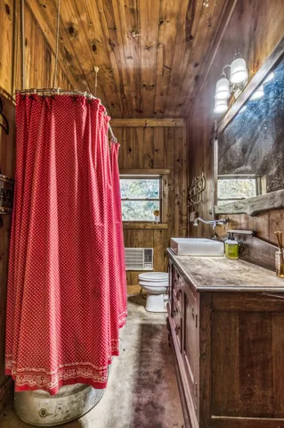 a view of a garage with rack