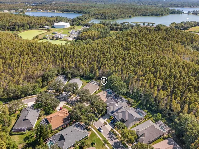 an aerial view of multiple house