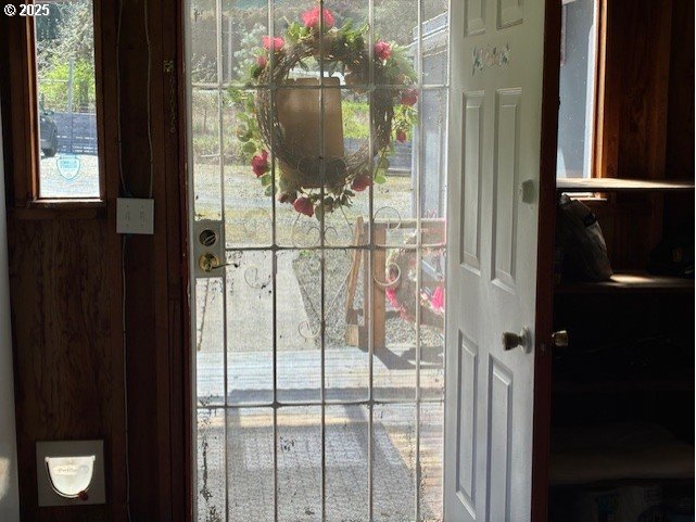 8738 Buckhorn Road Roseburg, OR 97470 - Photo 7 of 45 a bathroom with a glass shower door and a window