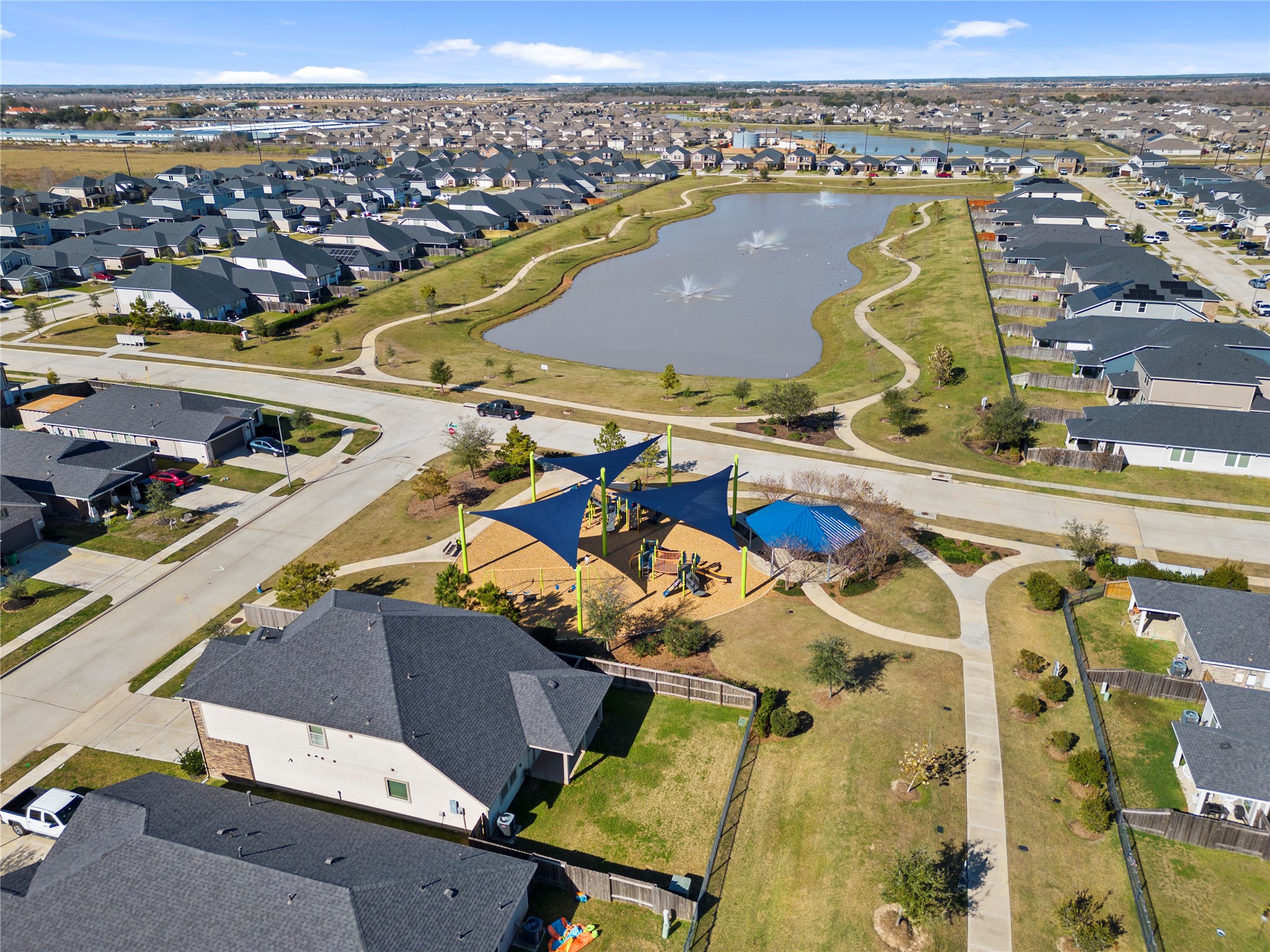25639 Royal Catchfly Road Katy, TX 77493 - Photo 48 of 48 an aerial view of residential houses with outdoor space
