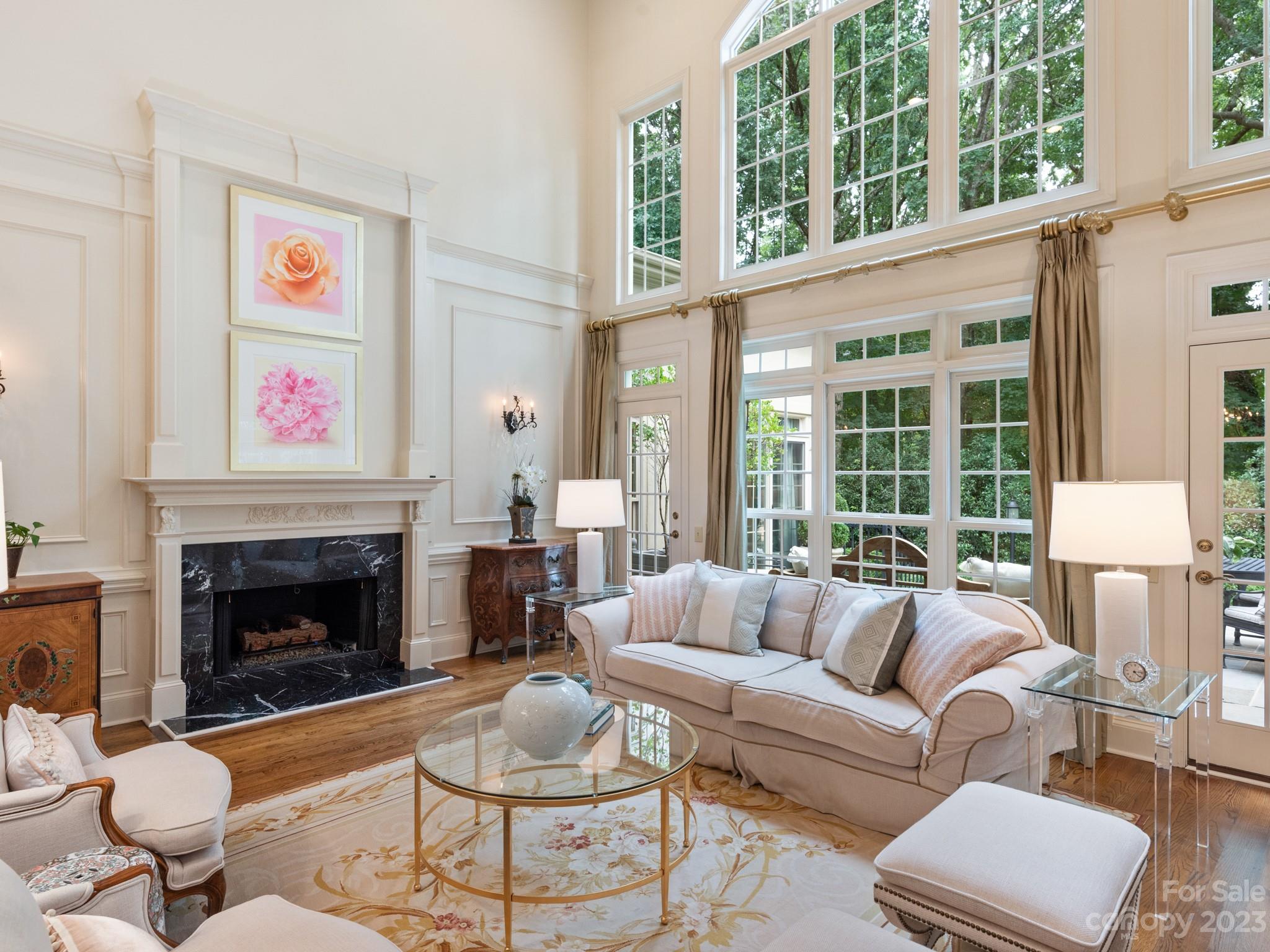2521 Summerlake Road Charlotte, NC 28226 - Photo 23 of 48 a living room with furniture a fireplace and window