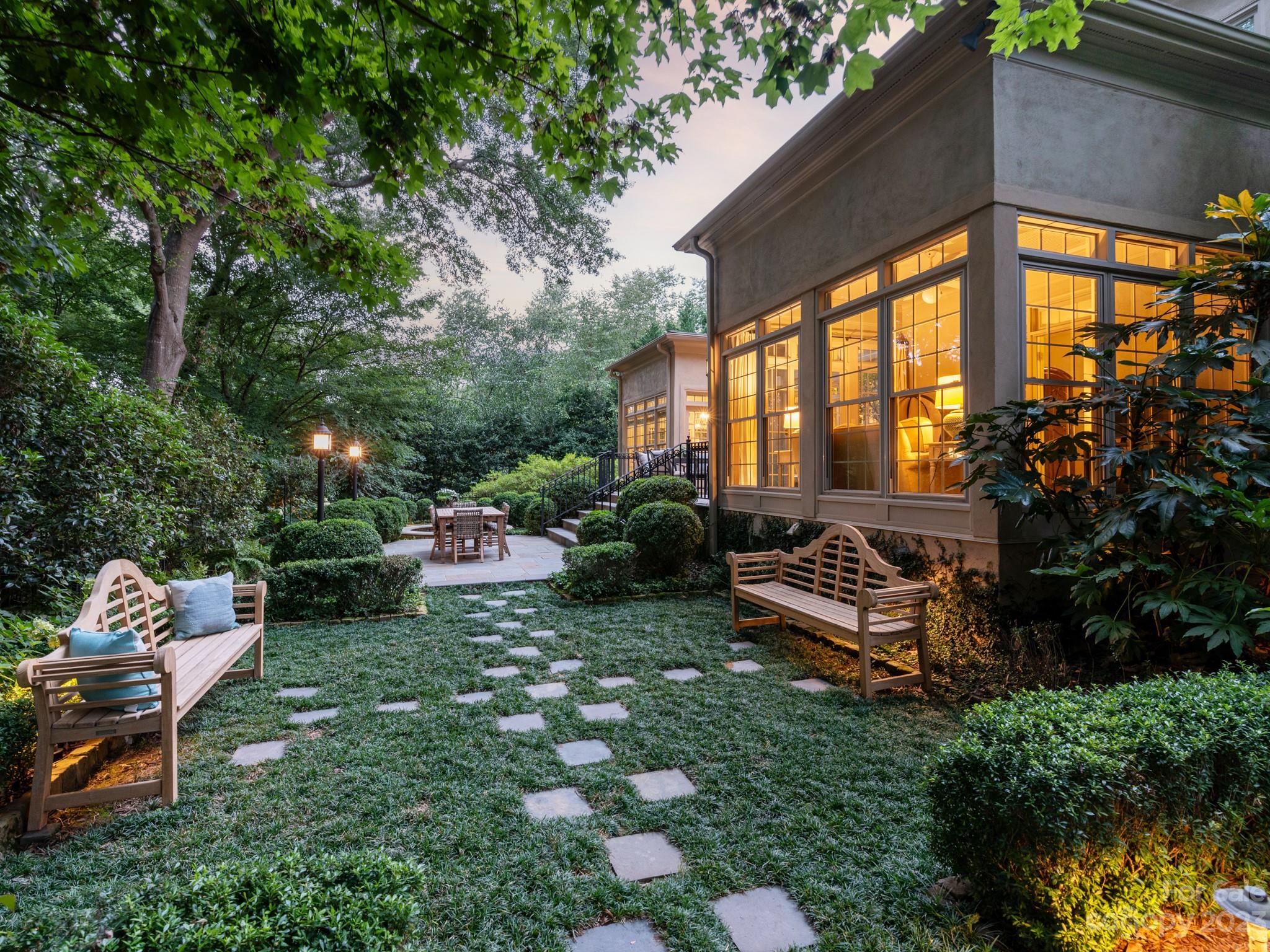 2521 Summerlake Road Charlotte, NC 28226 - Photo 9 of 48 a garden view with a seating space