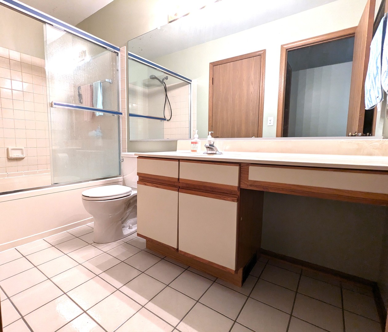 1466 Garnet Circle Hoffman Estates, IL 60192 - Photo 17 of 23 a bathroom with a sink a toilet and a mirror