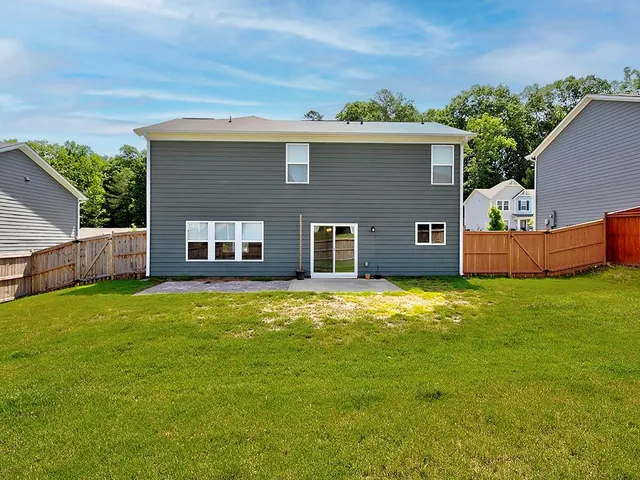a house view with a garden space