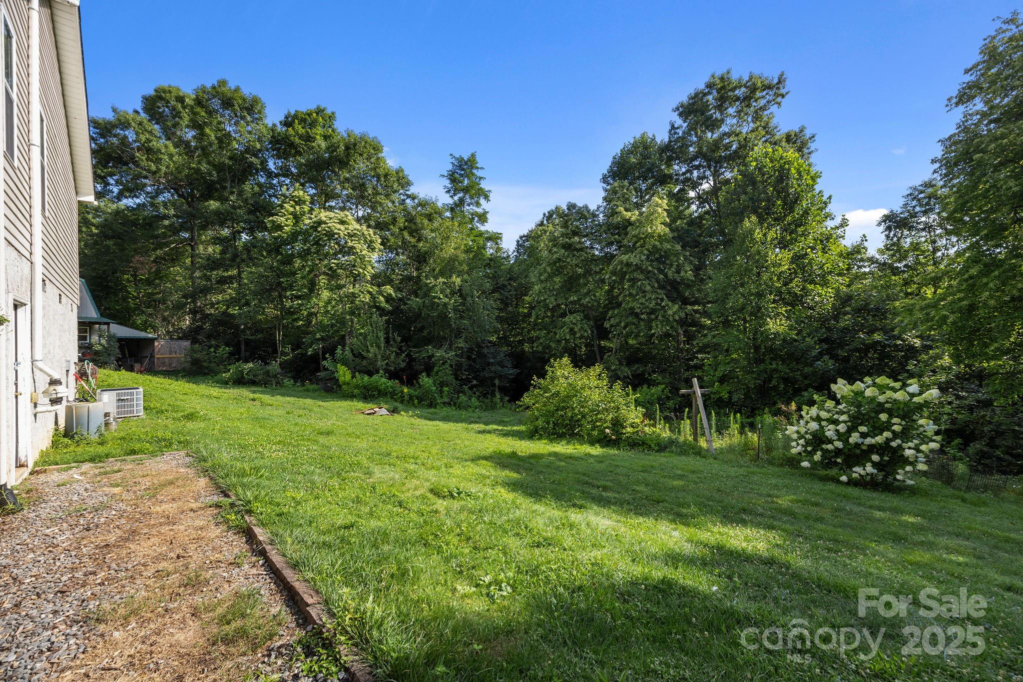 55 Pine Bluff Road Hendersonville, NC 28792 - Photo 31 of 47 a view of a backyard with a garden