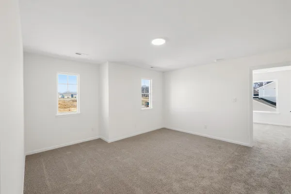an empty room with a window