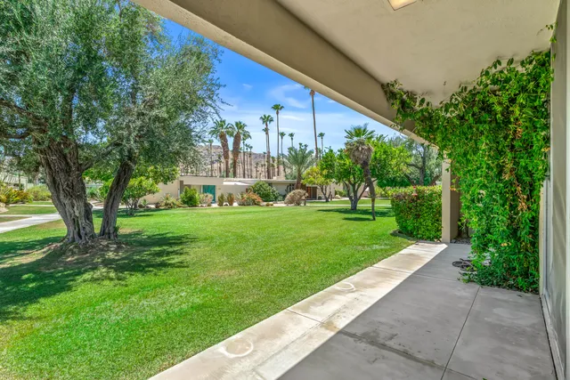 a view of a swimming pool with a lounge chairs