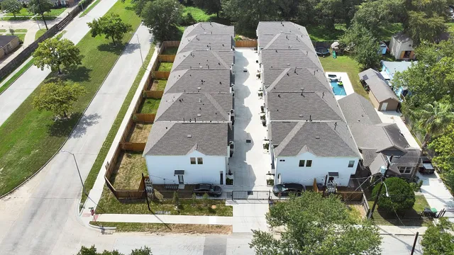 an aerial view of a city